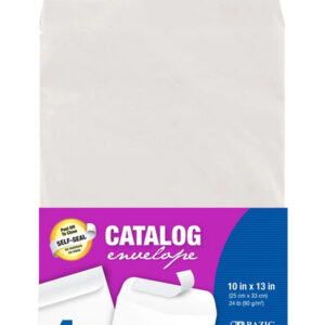 BAZIC 10" x 13" Self-Seal White Catalog Envelope, 4-Pack**COMING SOON** - Image 1
