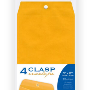 BAZIC 9" x 12" Clasp Envelope, 4-Pack