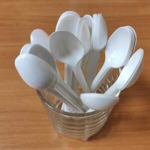 White Plastic Spoons