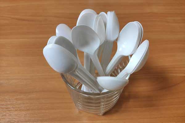 White Plastic Spoons