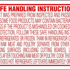 Safe Handling Instructions Label - Image 1