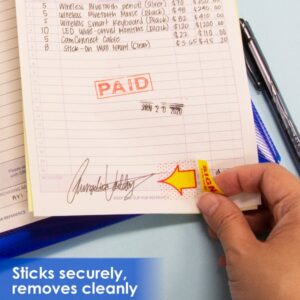 Color Printed Sign Here Flags w/ Dispenser 1" x 1.7" 25 Ct. (2/Pack) - Image 4