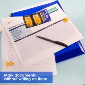 Color Printed Sign Here Flags w/ Dispenser 1" x 1.7" 25 Ct. (2/Pack) - Image 3