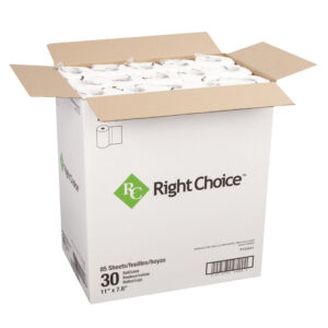 Right Choice™ White paper Kitchen Towel 2 Ply 85-Sheet, 11" x 7.8"- 30/Case - Image 2