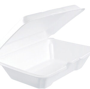 Foam Container w/ Hinged Lid,100cnt - Image 1