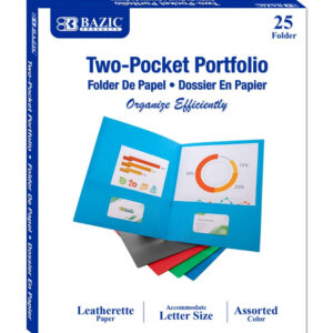 2-Pockets Portfolios Premium Assorted Color (25/Box)-