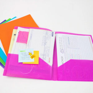 Poly 2-Pockets Portfolio - Waterproof & Tear-Resistant, High-Quality Polypropylene (PP) plastic -Bubble Embossed Design - Image 2