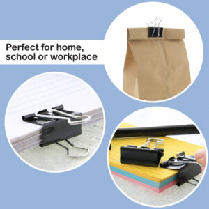Medium 1 -1/4 (32mm) Black Binder Clips - Image 3