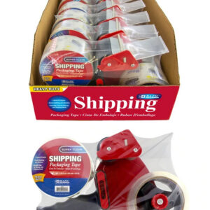 Packaging Tape Dispenser w/ (2) 1.88" X 54.6 Yards Super Clear Tape - Image 1