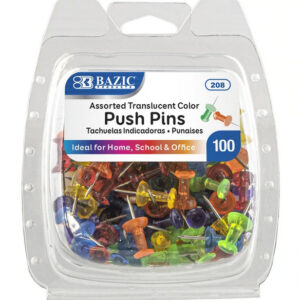 Push Pins - Assorted Transparent Colors