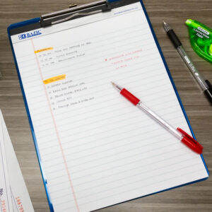 White Perforated Writing Pad 8.5" X 11.75"-Bulk Pack - Image 3