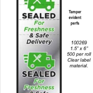 Tamper Proof-SEALED FOR FRESHNESS & SAFE DELIVERY LABEL - Image 1