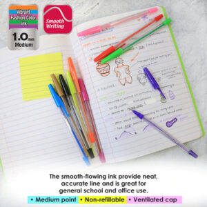 10- Pure Neon Color Pens-1.0mm medium tip - Image 2