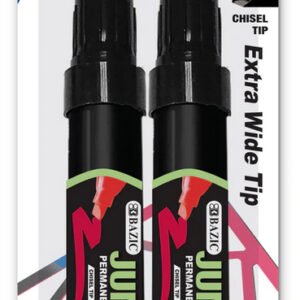 Permanent Marker Chisel Tip Jumbo 8mm - 2/Pack
