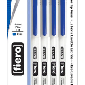 Premium-Blue Fiber Tip Fine-liner Pens - 4/Pack - Image 1