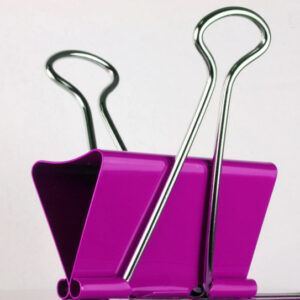 Small 3/4" (19mm) Assorted Color Binder Clip - 20/Pack - Image 3