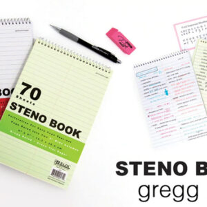 Steno Book Ruled Green Tint Gregg 6" X 9" - 70 Sheets - Image 1