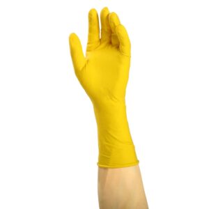 COMMERCIAL/ HOUSEHOLD LATEX RUBBER GLOVES, FLOCK LINED, PF, 12 pairs - Image 1