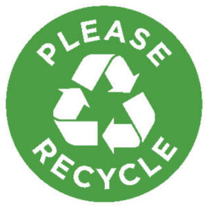 Please Recycle Icon Label -1000