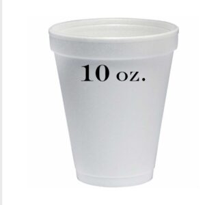 Dart 10 oz. White Foam Cup - 1000/Case