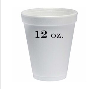 Dart 12 oz. White Foam Cup - 1000/Case