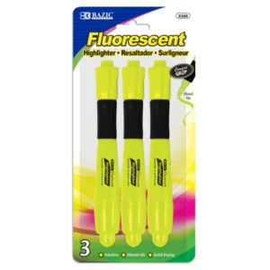 Highlighters w/ Cushion Grip (3/Pack) Yellow
