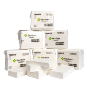 Tall Fold Napkins 1-Ply, White, 7" x 13.4", CASE/10,000