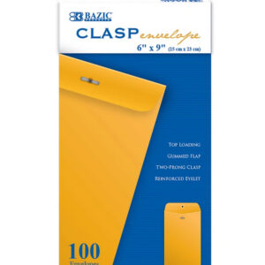 Clasp Envelopes 9" X 6"-100ct